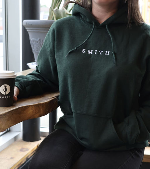 Hoodie vert forêt avec poche et capuchon - café Smith