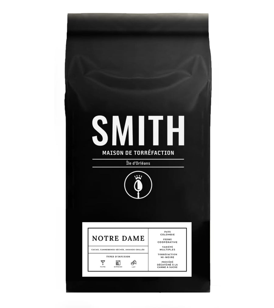 Notre- Dame 1kg et 2,5kg, café décaféiné - Smith Café