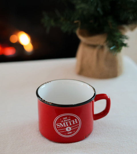 Tasse émaillée pour les fêtes de fin d'année, Noël