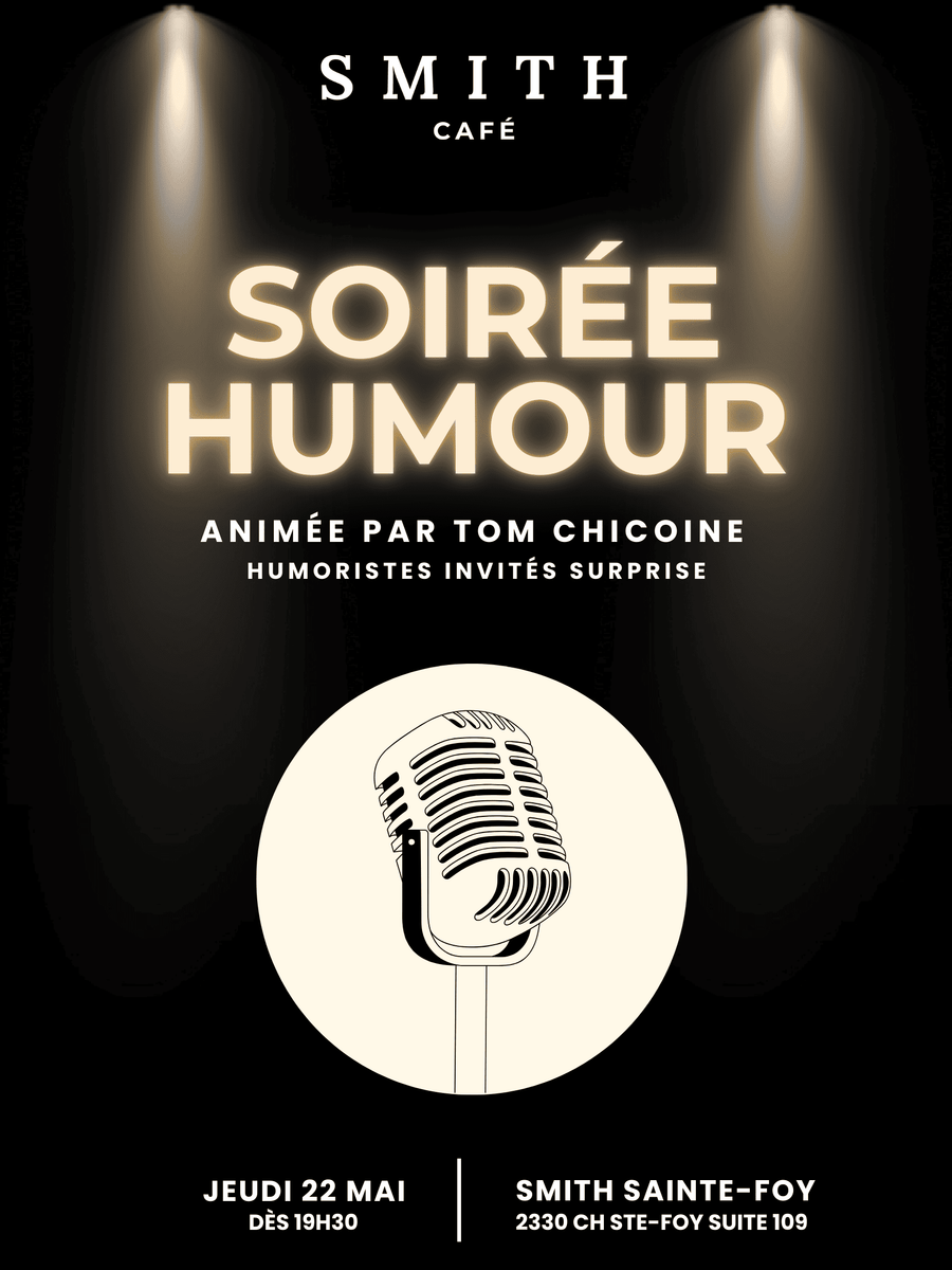Billet d'entrée soirée d'humour | Ste-Foy